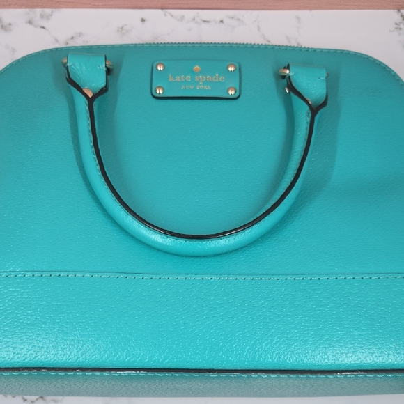 kate spade Handbags - Kate Spade Teal Handbag Satchel with Structured Design